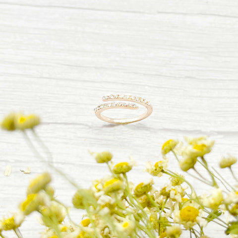 Rose Gold Plated Bypass Ring