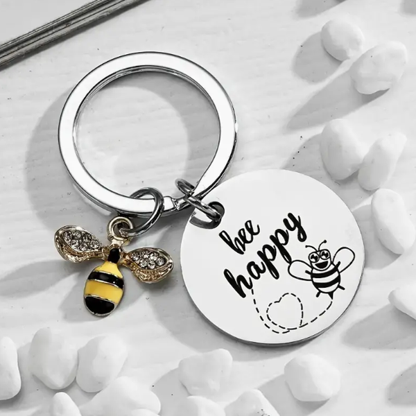 Bee Happy Keychain (PRE ORDER ONLY)