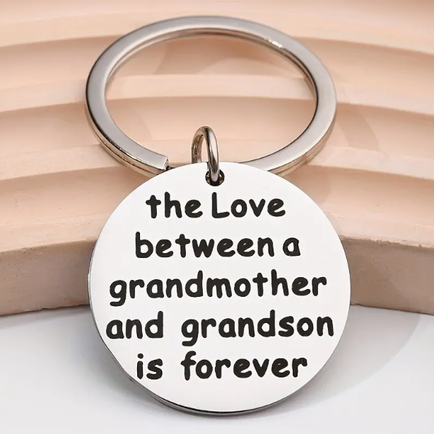 Grandmother and Grandson Forever Keychain