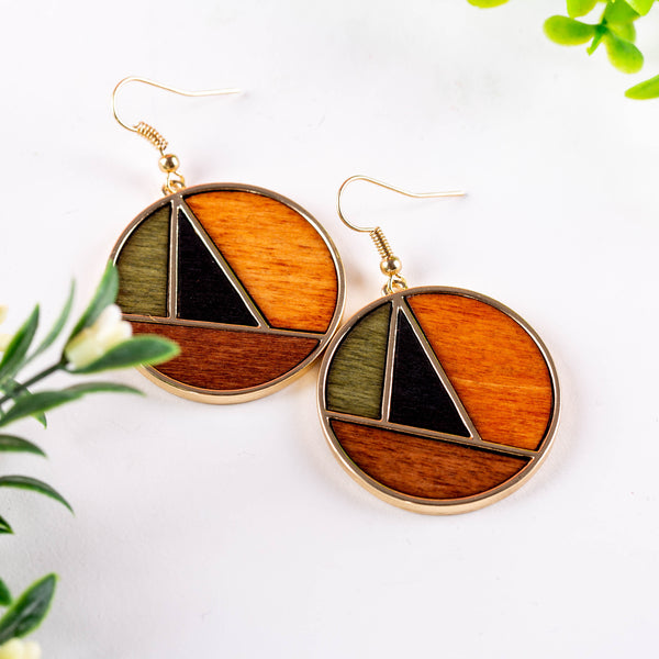 Abstract Wooden Earrings