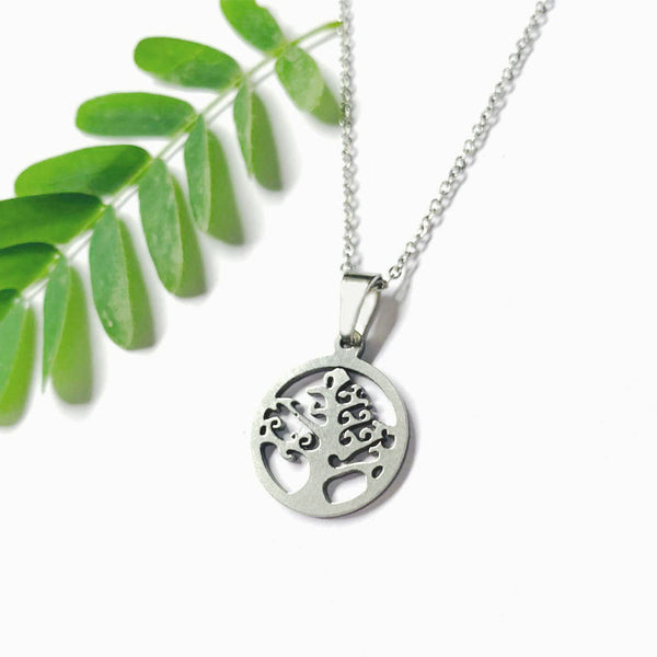 Tree of Life Circle Pendant Necklace