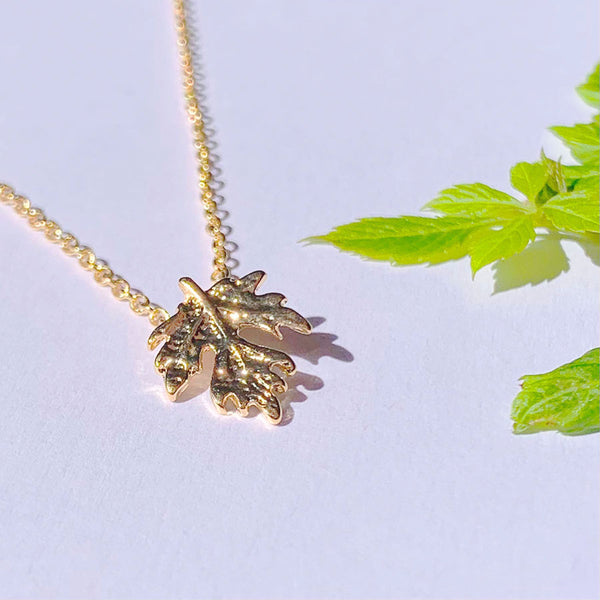 Gold Plated Maple Necklace