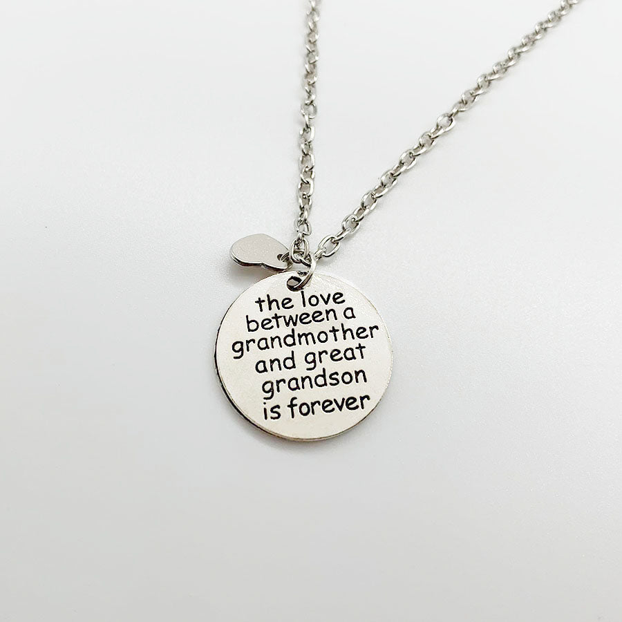 Grandmother and Great Grandson Forever Necklace