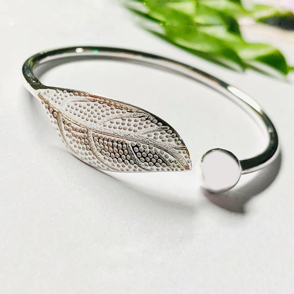 Silver Leaf Adjustable Bracelet