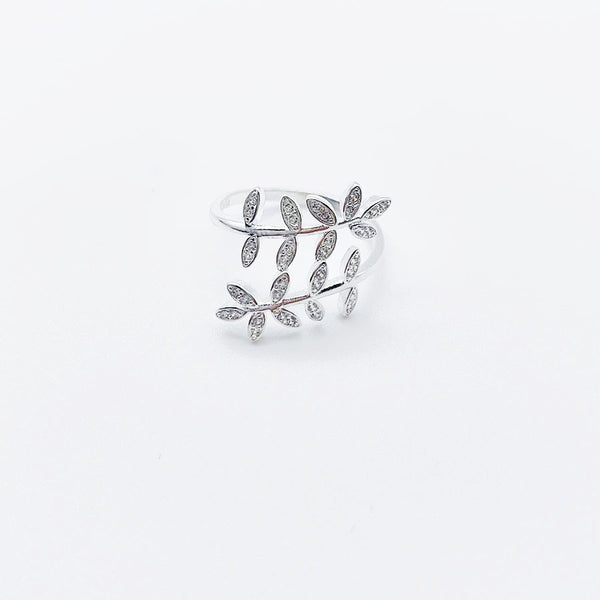 Olive Leaf Silver Ring
